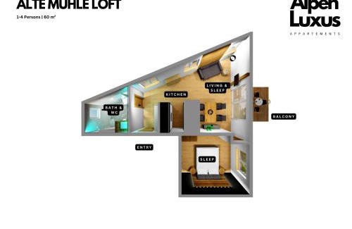 Brixlegg Apartamento | ALTE MÜHLE LOFT - Cozy Loft Apartment with Balcony in Tyrol, presented by AlpenLuxus