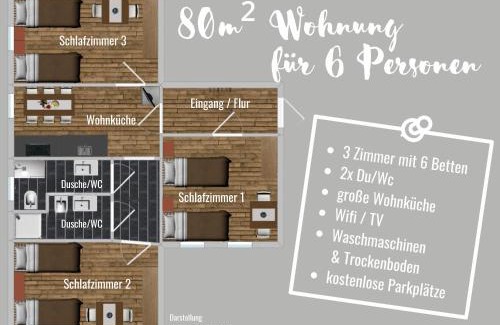 Schwaan Apartamento | Alter Bahnhof Schwaan - Monteurswohnungen