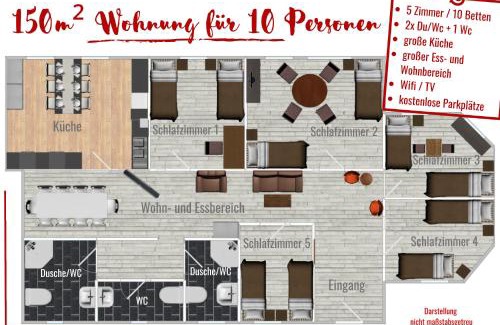 Oberdorla Apartamento | Alter Bahnhof Schwaan - Monteurswohnungen