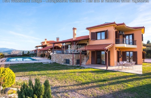 Sithonia Villa | Increíble vista junto a la piscina en Agios Nikolaos II