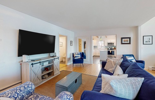 West Bath Casa | Amazing waterfront home with private deck, views, private dock, & fireplace