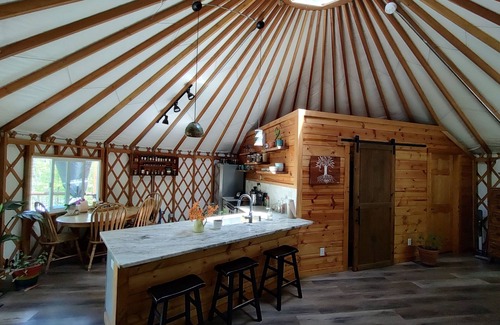 Brevard Casa | Amid the forest in the Land of the Waterfalls. Unique stay in Yurt on homestead