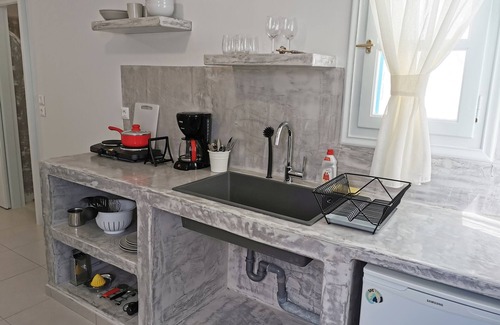 Amorgos Town Apartamento | Amorgos Meltemi Apartamento Habitación 1