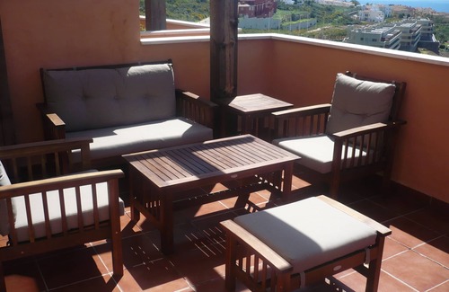 Manilva Apartamento | Apartamento andaluz, vista al mar, piscina !!