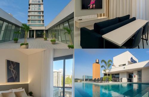 Centro Apartamento | Ap com Piscina no Rooftop, academia, Wi-Fi, cozinha completa, ar condicionado e garagem privativa a 900m da Vila Germânica