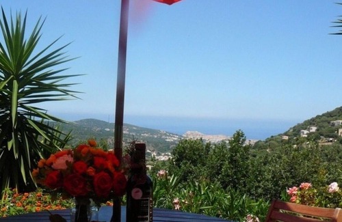 Santa-Reparata-di-Balagna Apartamento | Apartment in Villa Sorbo with sea view