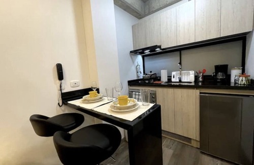 Campin Apartamento | Aparta suite Movistar arena - moderno, central y seguro. Terraza y bbq