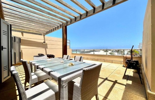 Los Lagos Apartamento | Apartamento 1 dormitorio en playa Cotillo con FreeWifi, terraza con vistas a oceano