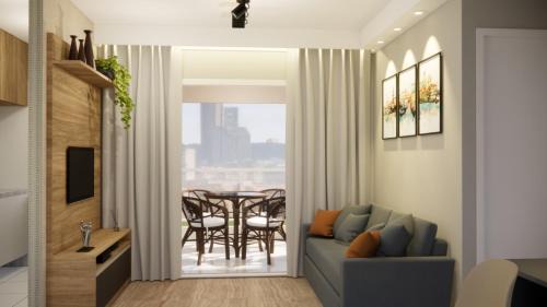 Campinas Apartamento | Apartamento 1604 no Bosque com um quarto sala cozinha completa e uma vaga de garagem