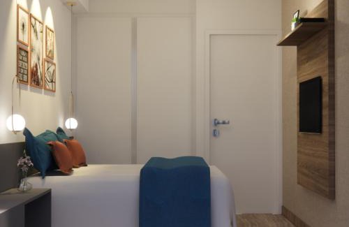 Campinas Apartamento | Apartamento 1604 no Bosque com um quarto sala cozinha completa e uma vaga de garagem