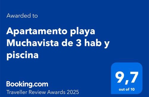 Coveta Fuma Apartamento | Apartamento playa Muchavista de 3 hab y piscina