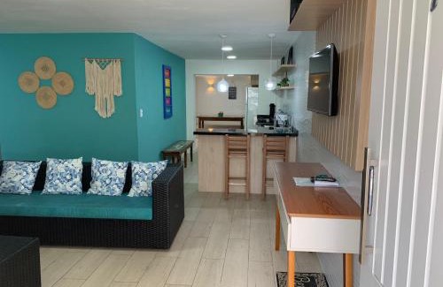 Jardim Vitoria Apartamento | Apartamento Praia Enseada Guarujá Wilma - próximo da praia - com ar condicionado e vaga para carro
