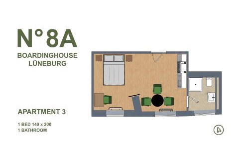 Altstadt Apartamento | Apartment 03 No 8A Boardinghouse Lüneburg