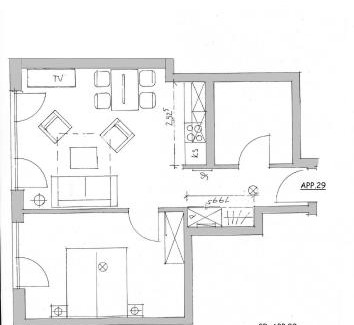 Eckernfoerde Apartamento | Apartment 29 "Heimathafen 29", Apartmenthaus Hafenspitze, Blickrichtung InnenstadtBinnenhafen
