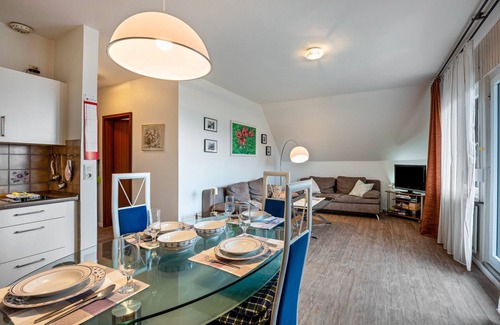 Stinteck Apartamento | Apartamento 'Abendsonne' con jardín compartido, balcón y Wi-Fi