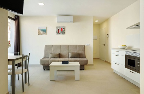 Playa de Mogan Apartamento | Apartamento Albamar 1A con vistas a la montaña, Wi-Fi, aire acondicionado, balcón y terraza