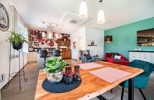 Boesel Apartamento | Apartamento 'Am Kronsberg' con jardín compartido, Wi-Fi y aire acondicionado