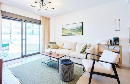 Los Llanos Apartamento | Apartamento 'Bc01 El Sueño Marinsa Beach 2' con vistas al mar, Wi-Fi y aire acondicionado.