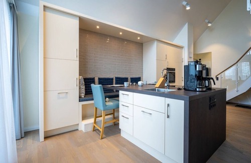 Muritz Apartamento | Apartamento 'Blau Mit Müritzblick' con vistas al lago, piscina compartida y Wi-Fi