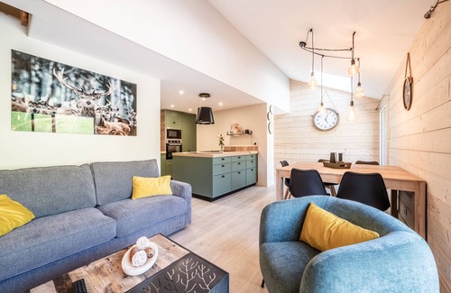 Saxel Apartamento | Apartamento 'Bois Joli Spa-terrasse Privatisés' con terraza privada y Wi-Fi