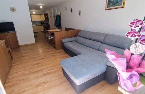 Campitello di Fassa Apartamento | Apartamento 'Cèsa Sot Rodela - Sas Piat' con vistas a la montaña, balcón y Wi-Fi