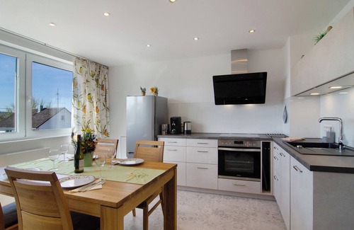 Salem Apartamento | Apartamento 'Das Kleine Glück' con vistas a la montaña, terraza privada y Wi-Fi