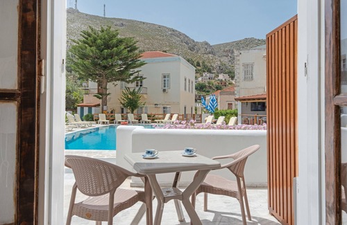 Kalymnos Town Apartamento | Apartamento 'Double Room No 7' con vistas a la montaña, Wi-Fi y aire acondicionado