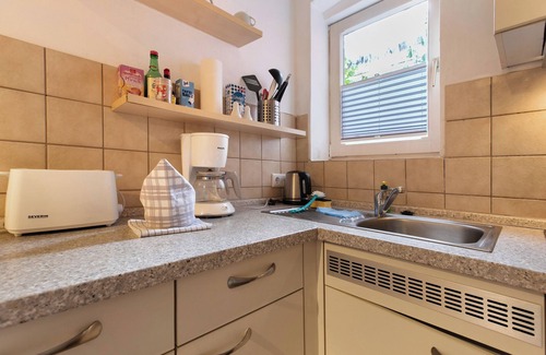 Flensburg Apartamento | Apartamento 'Einfache Gästewohnung 'nordlicht'' con jardín compartido y Wi-Fi