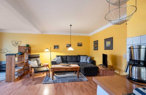 Emmelsbuell-Horsbuell Apartamento | Apartamento 'Ferienwohnung 1 - Ute' con terraza compartida, jardín compartido y Wi-Fi
