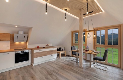 Wolfach - Saint Roman Apartamento | Apartamento 'Falkennest' con vistas a la montaña, jardín compartido y Wi-Fi