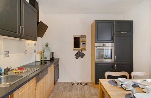 Warsingsfehn Apartamento | Apartamento 'Ferienwohnung Fahrradland Meer' con terraza privada y Wi-Fi