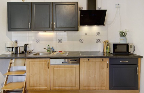 Warsingsfehn Apartamento | Apartamento 'Ferienwohnung Fahrradland Meer' con terraza privada y Wi-Fi