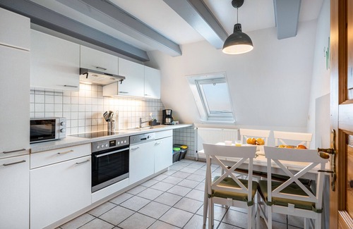 Hallig Langeneß Apartamento | Apartamento 'Ferienwohnung Amrum' con vistas al mar, terraza compartida y Wi-Fi