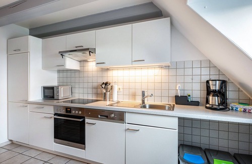 Hallig Langeneß Apartamento | Apartamento 'Ferienwohnung Amrum' con vistas al mar, terraza compartida y Wi-Fi