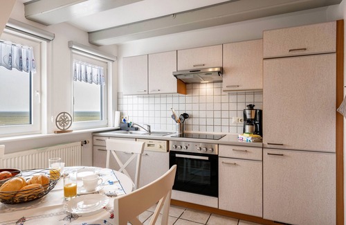 Hallig Langeneß Apartamento | Apartamento 'Ferienwohnung Oland' con vistas al mar, terraza compartida y Wi-Fi