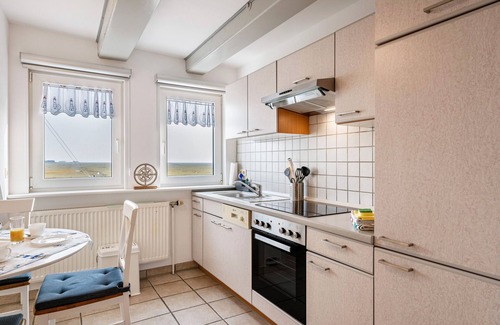 Hallig Langeneß Apartamento | Apartamento 'Ferienwohnung Oland' con vistas al mar, terraza compartida y Wi-Fi
