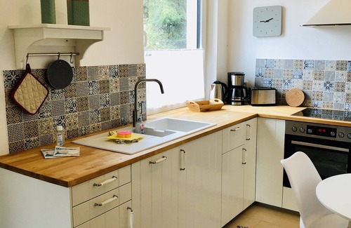 Brusewitz Apartamento | FeWo 'Miss Tulip Boom' moderna, ecológica, tranquila pero cerca de la ciudad
