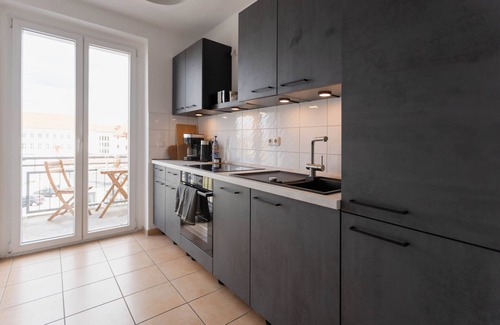 Dessau Apartamento | Apartamento 'Friedi Am Bauhausmuseum' con Balcón y Wi-Fi