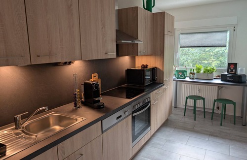 Unterkirnach Apartamento | Apartamento 'Fuchsbau' con vistas al lago y balcón