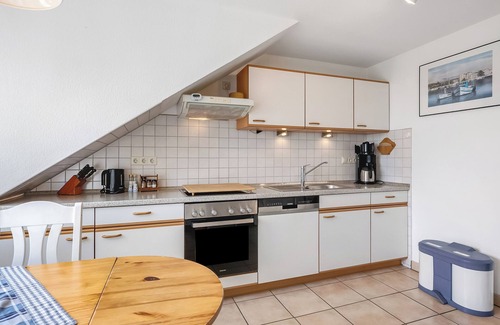Langeneß Apartamento | Apartamento 'Hallighof' con vistas al mar, jardín compartido y Wi-Fi