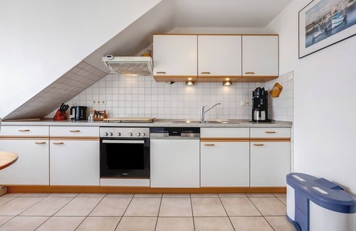 Langeneß Apartamento | Apartamento 'Hallighof' con vistas al mar, jardín compartido y Wi-Fi