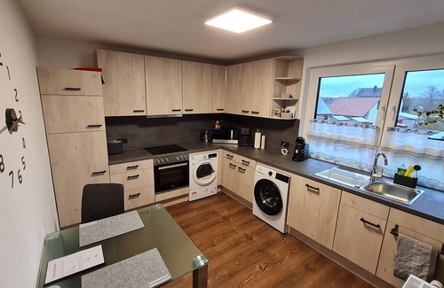 Calden Apartamento | Apartamento 'Helfensteinblick' con vistas a la montaña, balcón y Wi-Fi
