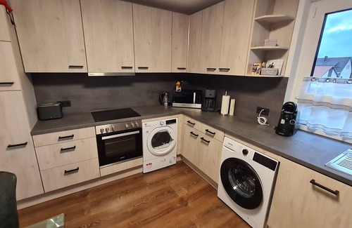 Calden Apartamento | Apartamento 'Helfensteinblick' con vistas a la montaña, balcón y Wi-Fi