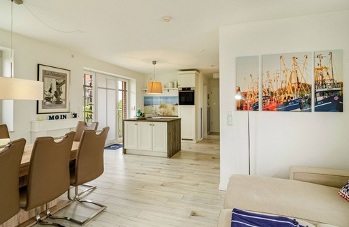 Baltrum Apartamento | Apartamento "Hus Wittdün Deck 1 Baltrum" con balcón y Wi-Fi