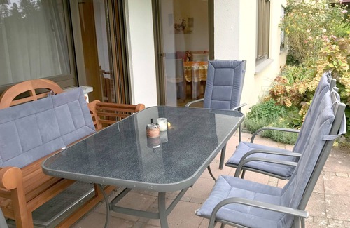 Tettnang Apartamento | Apartamento 'Im Erdgeschoss' con terraza privada, jardín compartido y Wi-Fi