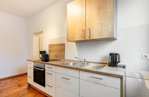 Templin Apartamento | Apartamento 'Im Herzen Templins Obergeschoss' con terraza compartida, jardín compartido y Wi-Fi