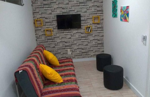 Sao Vicente Apartamento | Apartamento en Gonzaguinha a 100 metros de la playa