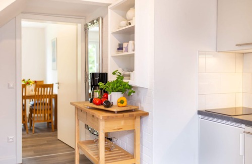 Nebel Apartamento | Apartamento en casa con techo de paja en Nebel en la isla Amrum - WLAN, TV, terrac