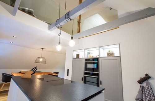 Brilon Apartamento | Apartamento 'Michels Mühle - Pitt Sin Atelier' con terraza privada, jardín privado y Wi-Fi