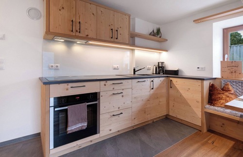 Lasa Apartamento | Apartamento 'Morgenrot' con vistas a la montaña, jardín compartido y Wi-Fi